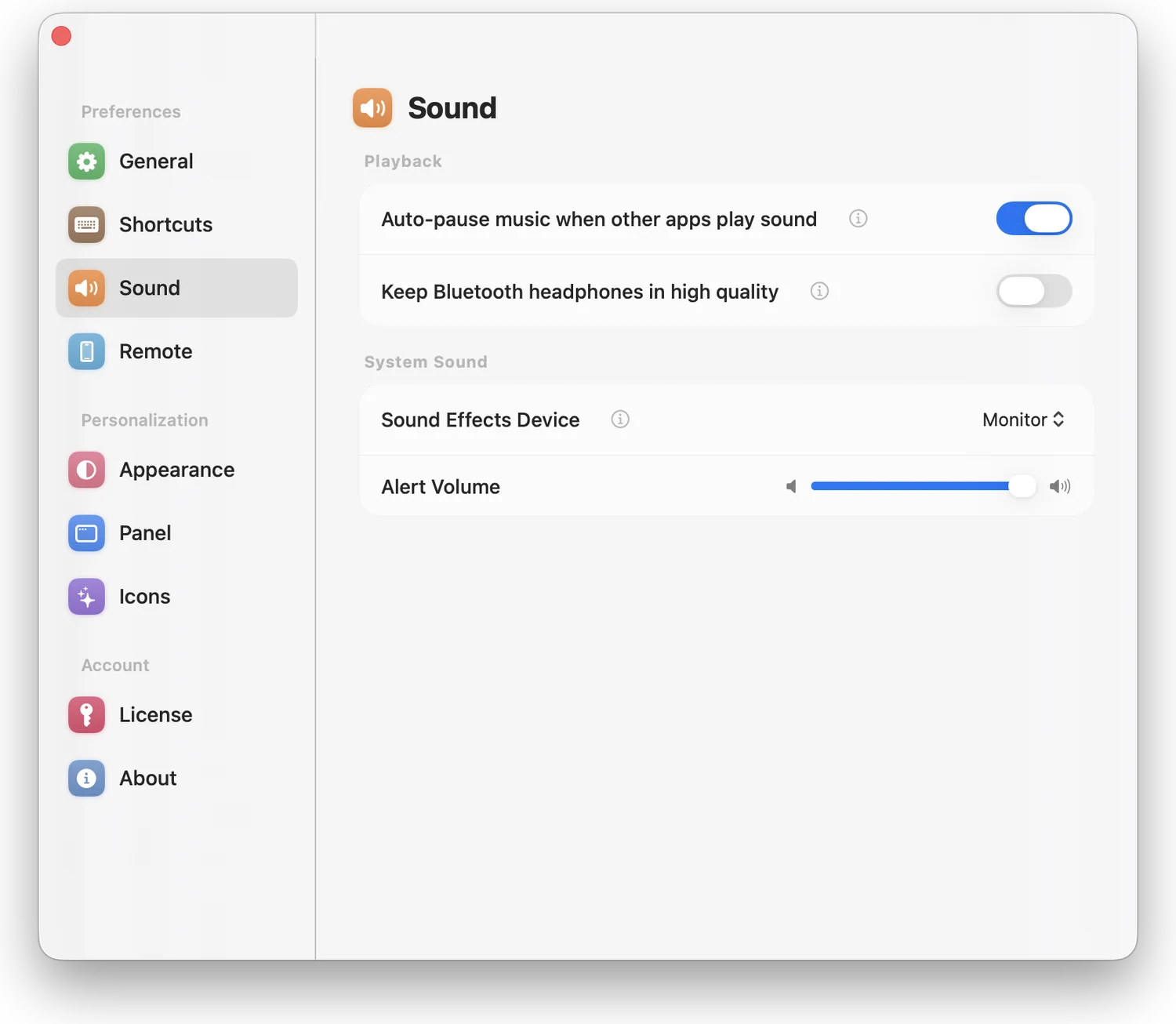 Music fading and pausing as a call takes over
