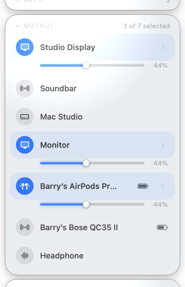 Panel mid-playback while a device is being added, sound uninterrupted